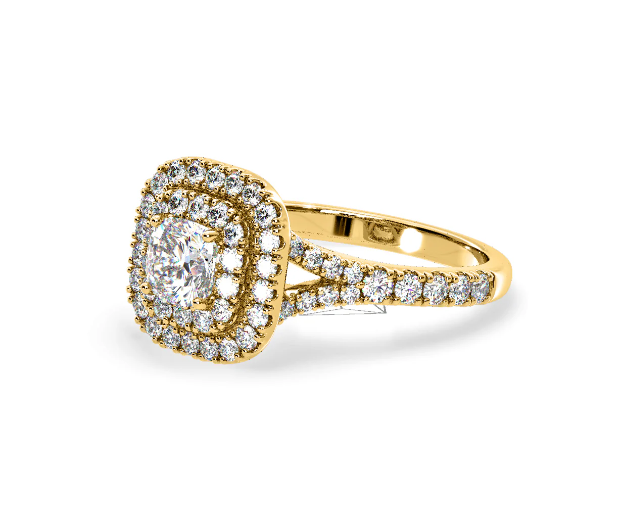 Anastasia Diamond Halo Engagement Ring in 18K Gold 1.30ct G/SI1 - Image 16