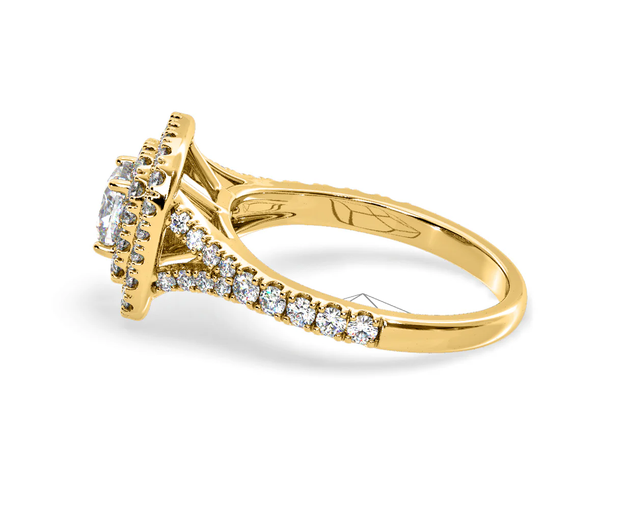 Anastasia Diamond Halo Engagement Ring in 18K Gold 1.30ct G/SI1 - Image 28