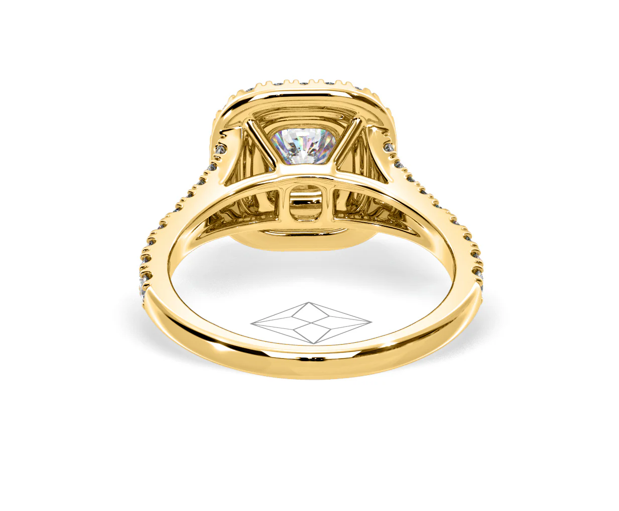 Anastasia Diamond Halo Engagement Ring in 18K Gold 1.30ct G/SI1 - Image 46