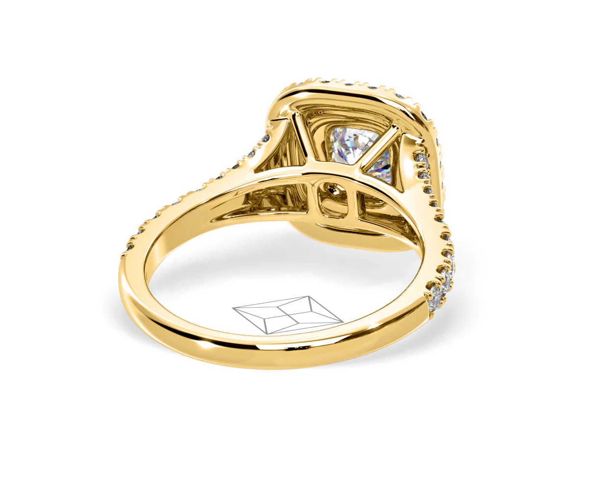 Anastasia Diamond Halo Engagement Ring in 18K Gold 1.30ct G/SI1 - Image 51