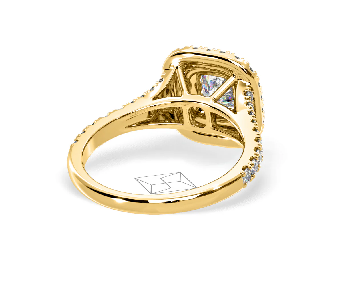 Anastasia Diamond Halo Engagement Ring in 18K Gold 1.30ct G/SI1 - Image 52