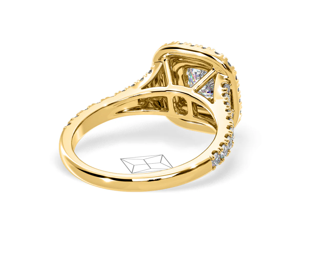 Anastasia Diamond Halo Engagement Ring in 18K Gold 1.30ct G/SI1 - Image 53