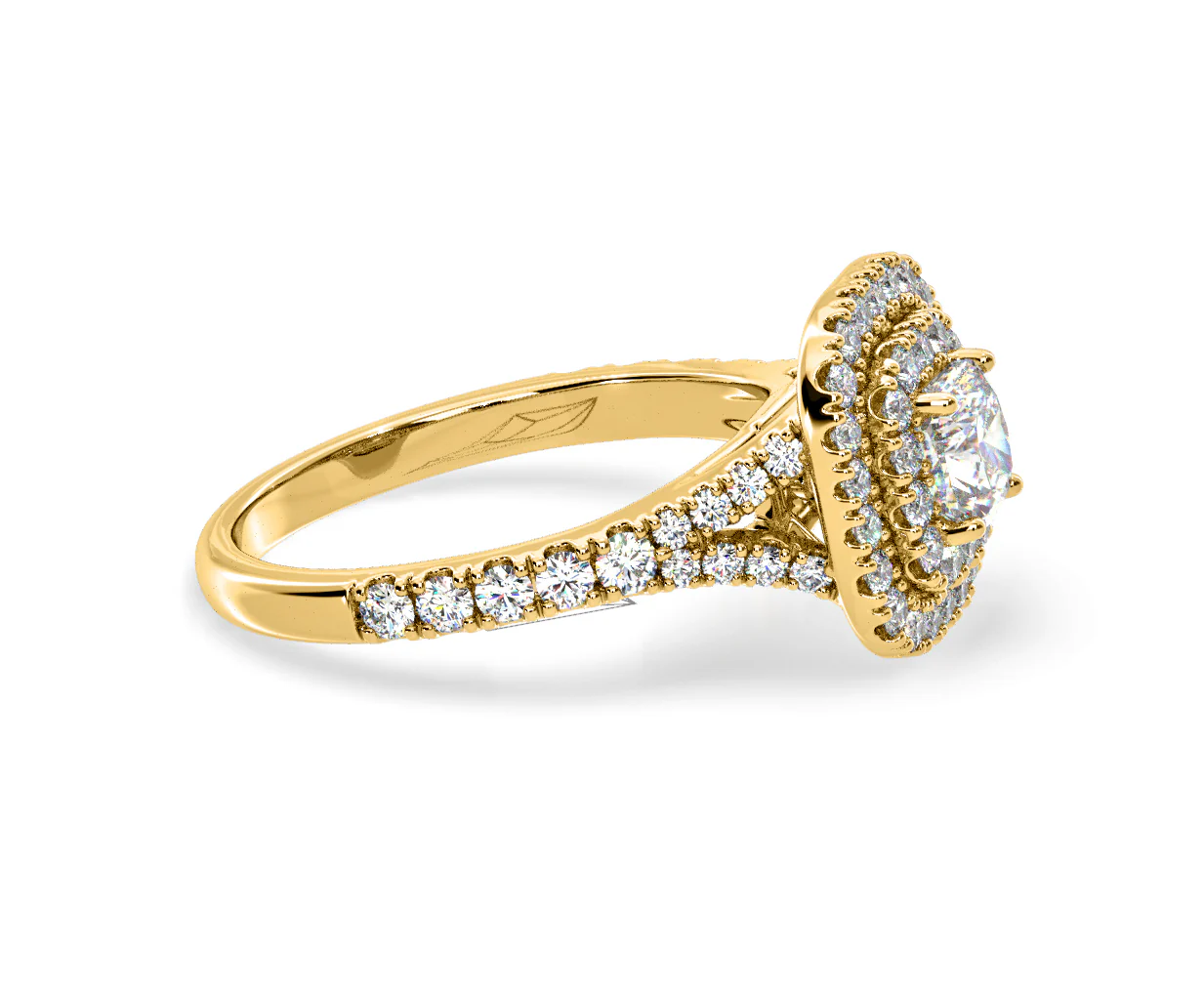 Anastasia Diamond Halo Engagement Ring in 18K Gold 1.30ct G/SI1 - Image 70