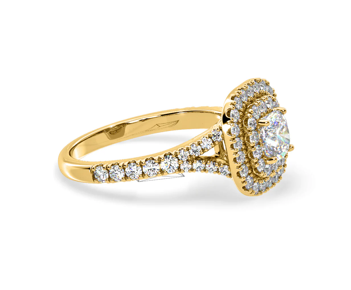Anastasia Diamond Halo Engagement Ring in 18K Gold 1.30ct G/SI1 - Image 72