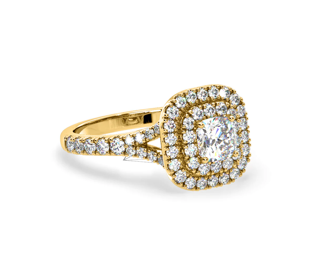 Anastasia Diamond Halo Engagement Ring in 18K Gold 1.30ct G/SI1 - Image 79