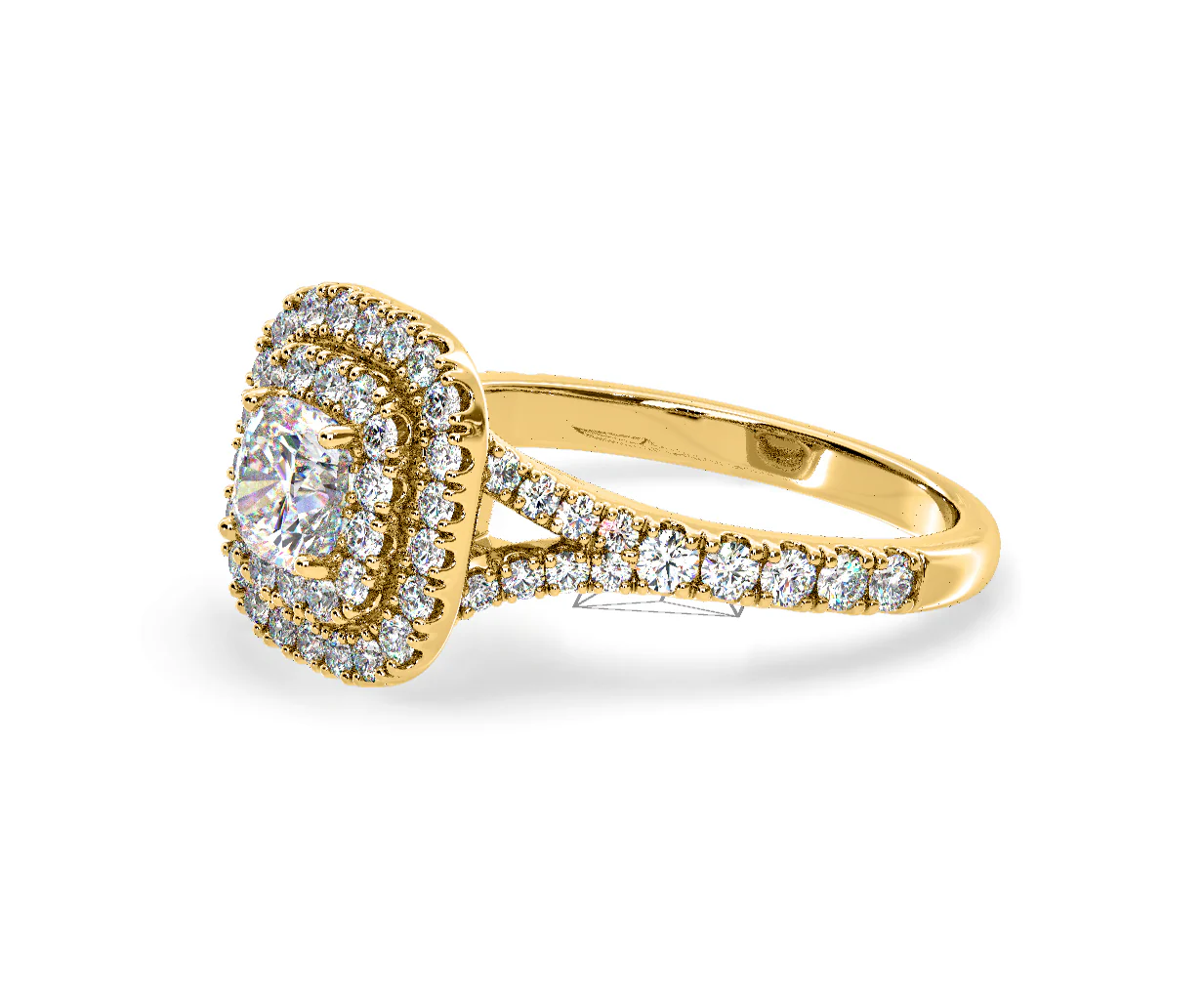 Anastasia Diamond Halo Engagement Ring in 18K Gold 1.30ct G/SI2 - Image 100