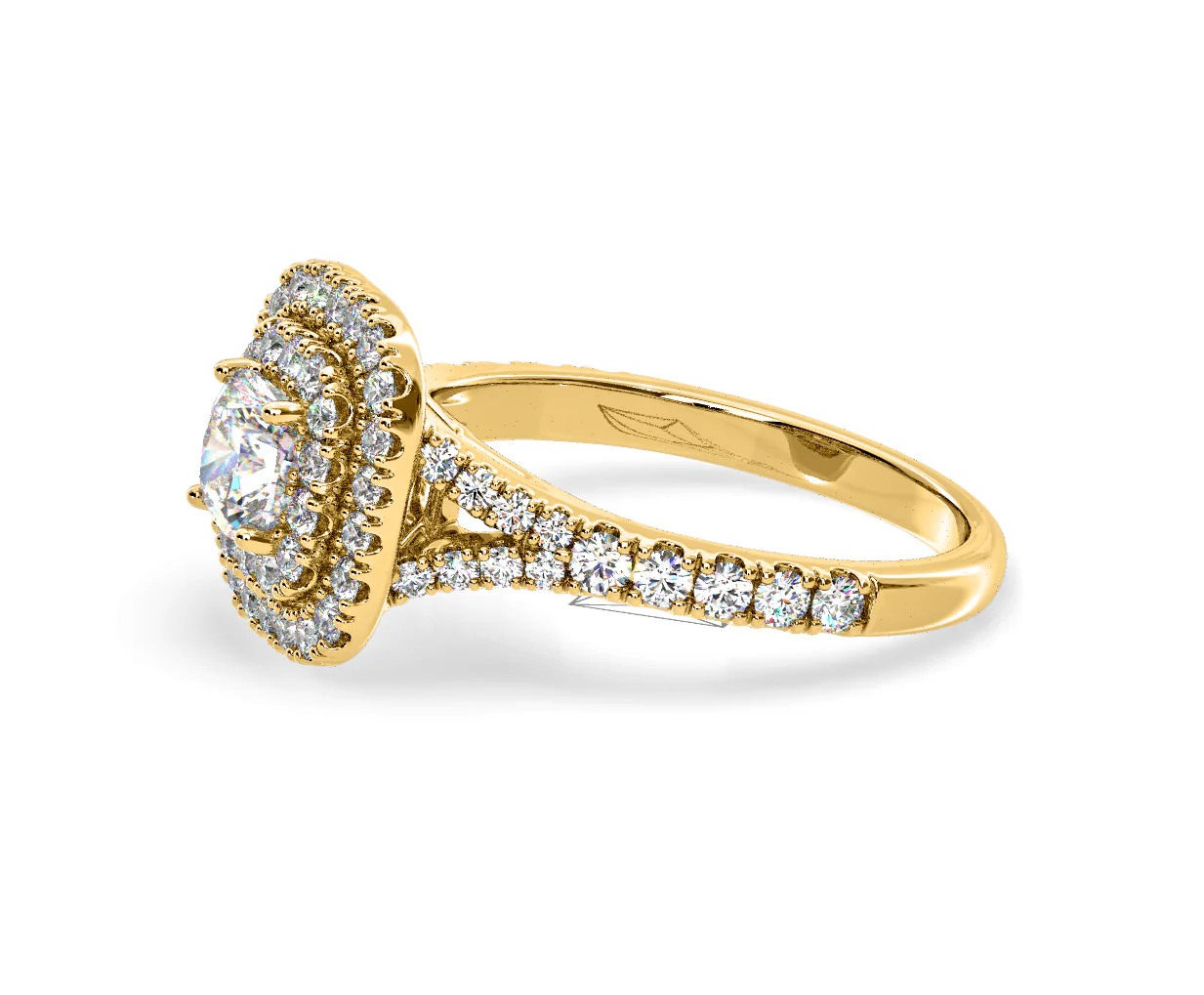 Anastasia Diamond Halo Engagement Ring in 18K Gold 1.30ct G/SI2 - Image 103