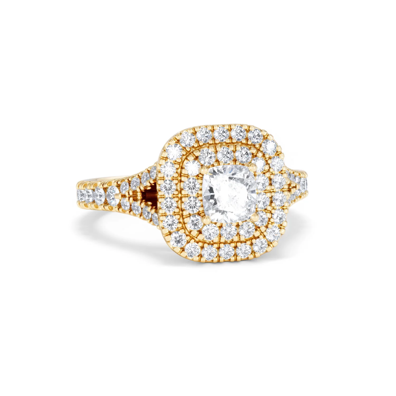 Anastasia Diamond Halo Engagement Ring in 18K Gold 1.30ct G/SI2 - Image 11