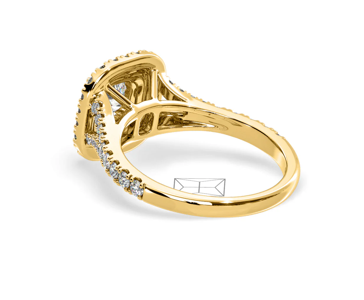 Anastasia Diamond Halo Engagement Ring in 18K Gold 1.30ct G/SI2 - Image 118