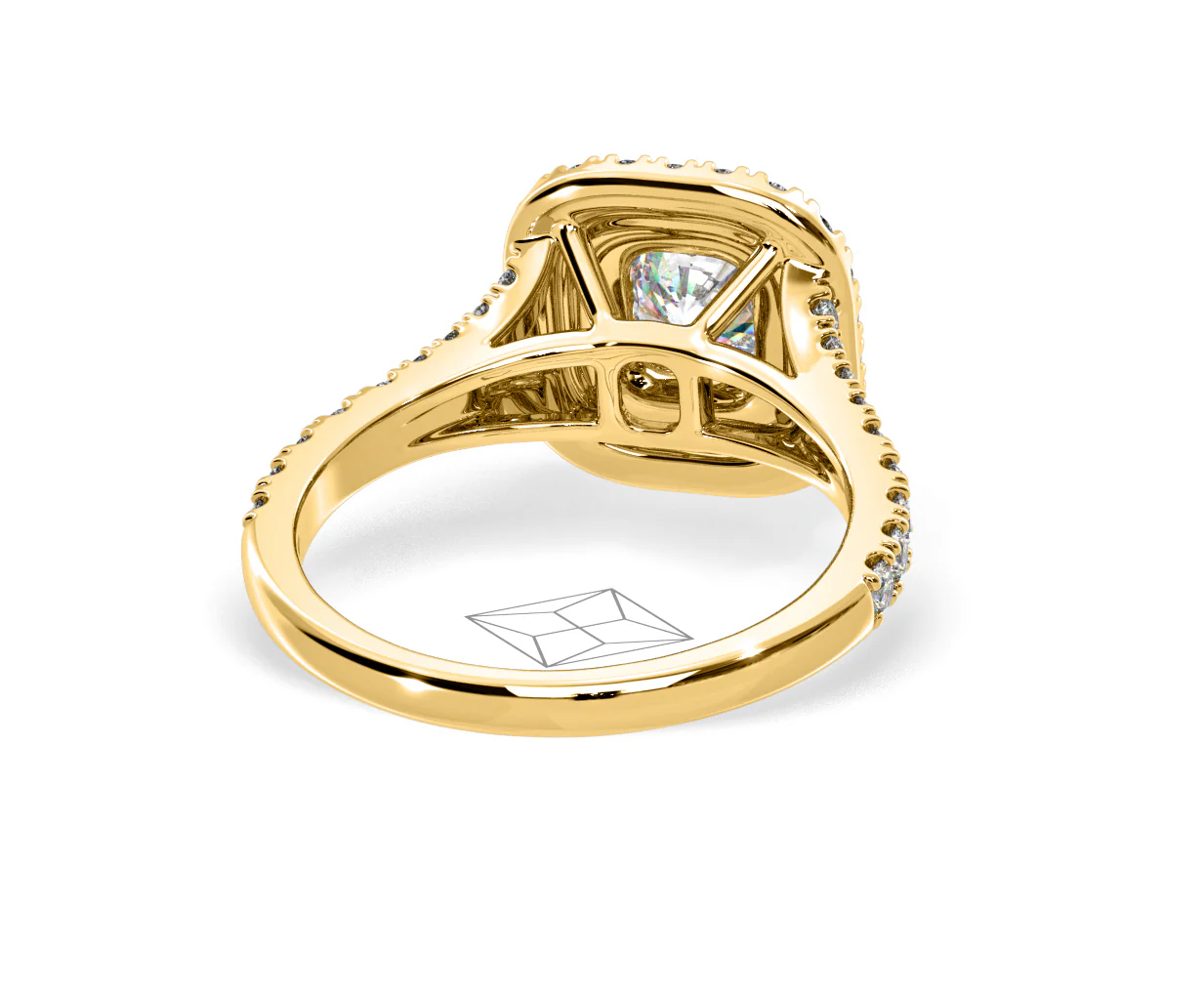 Anastasia Diamond Halo Engagement Ring in 18K Gold 1.30ct G/SI2 - Image 131