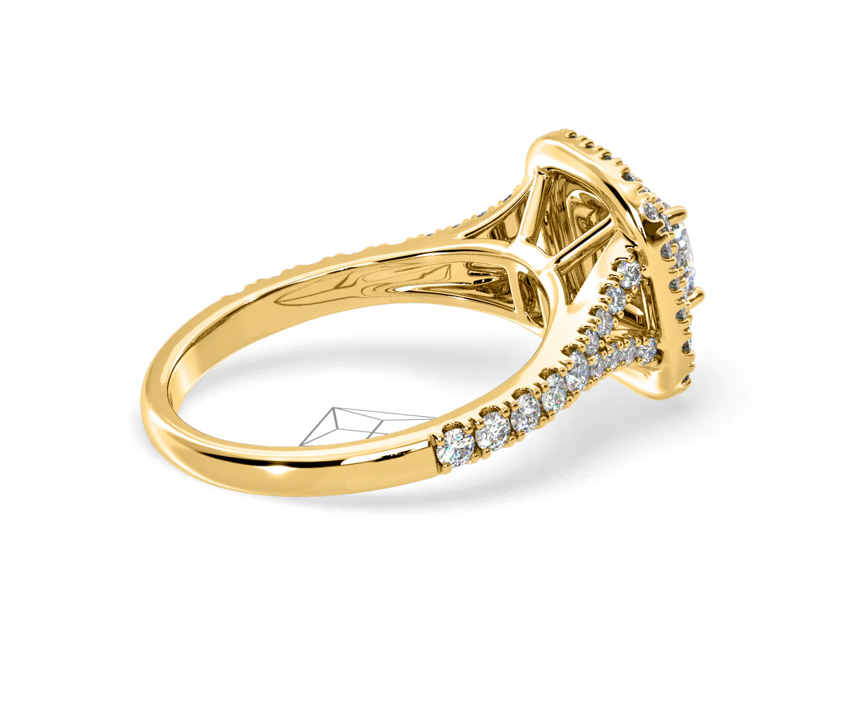 Anastasia Diamond Halo Engagement Ring in 18K Gold 1.30ct G/SI2 - Image 141