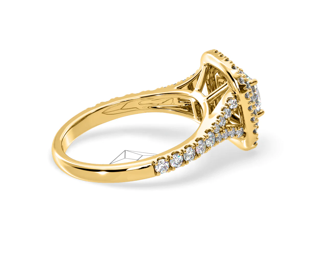 Anastasia Diamond Halo Engagement Ring in 18K Gold 1.30ct G/SI2 - Image 142