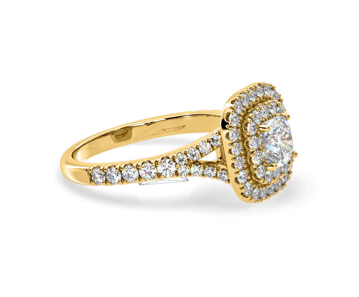 Anastasia Diamond Halo Engagement Ring in 18K Gold 1.30ct G/SI2 - Image 154