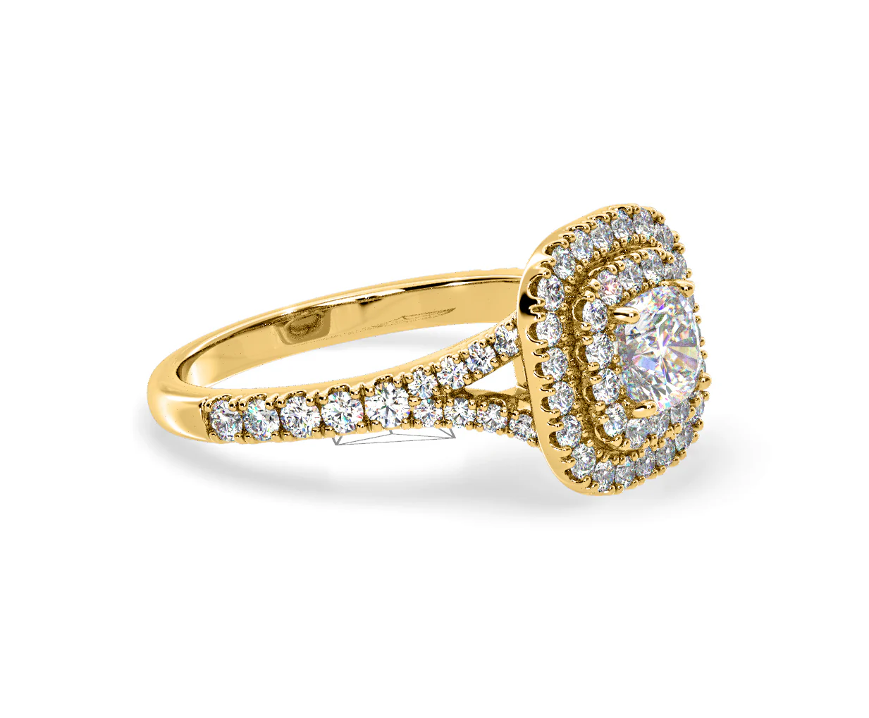 Anastasia Diamond Halo Engagement Ring in 18K Gold 1.30ct G/SI2 - Image 155