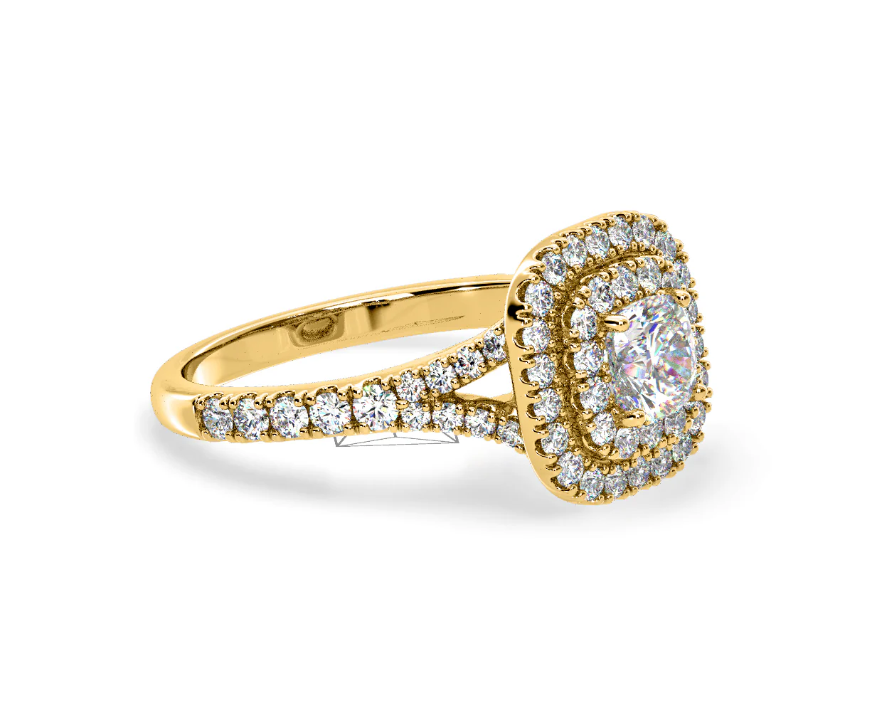 Anastasia Diamond Halo Engagement Ring in 18K Gold 1.30ct G/SI2 - Image 156