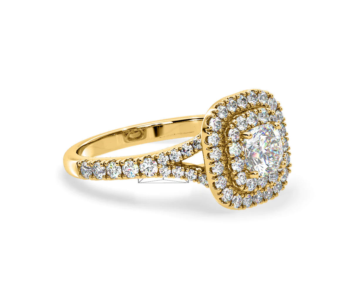 Anastasia Diamond Halo Engagement Ring in 18K Gold 1.30ct G/SI2 - Image 157