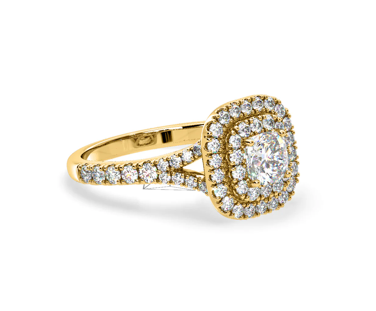 Anastasia Diamond Halo Engagement Ring in 18K Gold 1.30ct G/SI2 - Image 158
