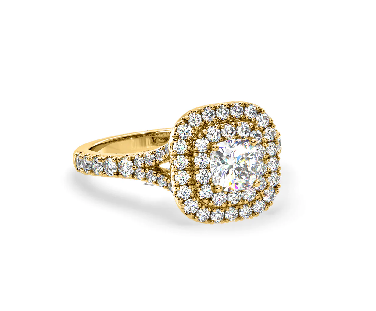 Anastasia Diamond Halo Engagement Ring in 18K Gold 1.30ct G/SI2 - Image 162