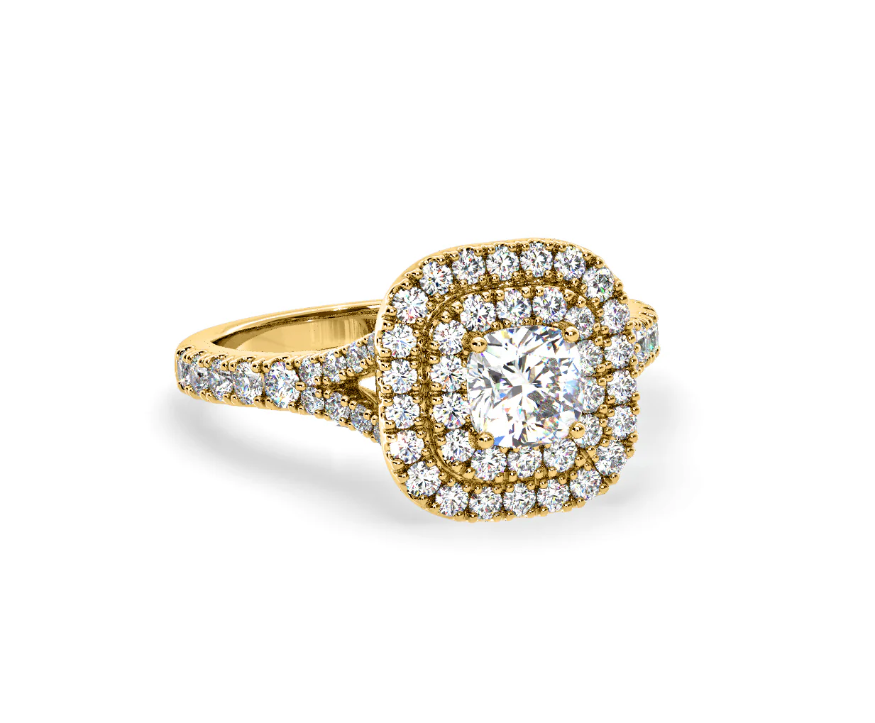 Anastasia Diamond Halo Engagement Ring in 18K Gold 1.30ct G/SI2 - Image 163