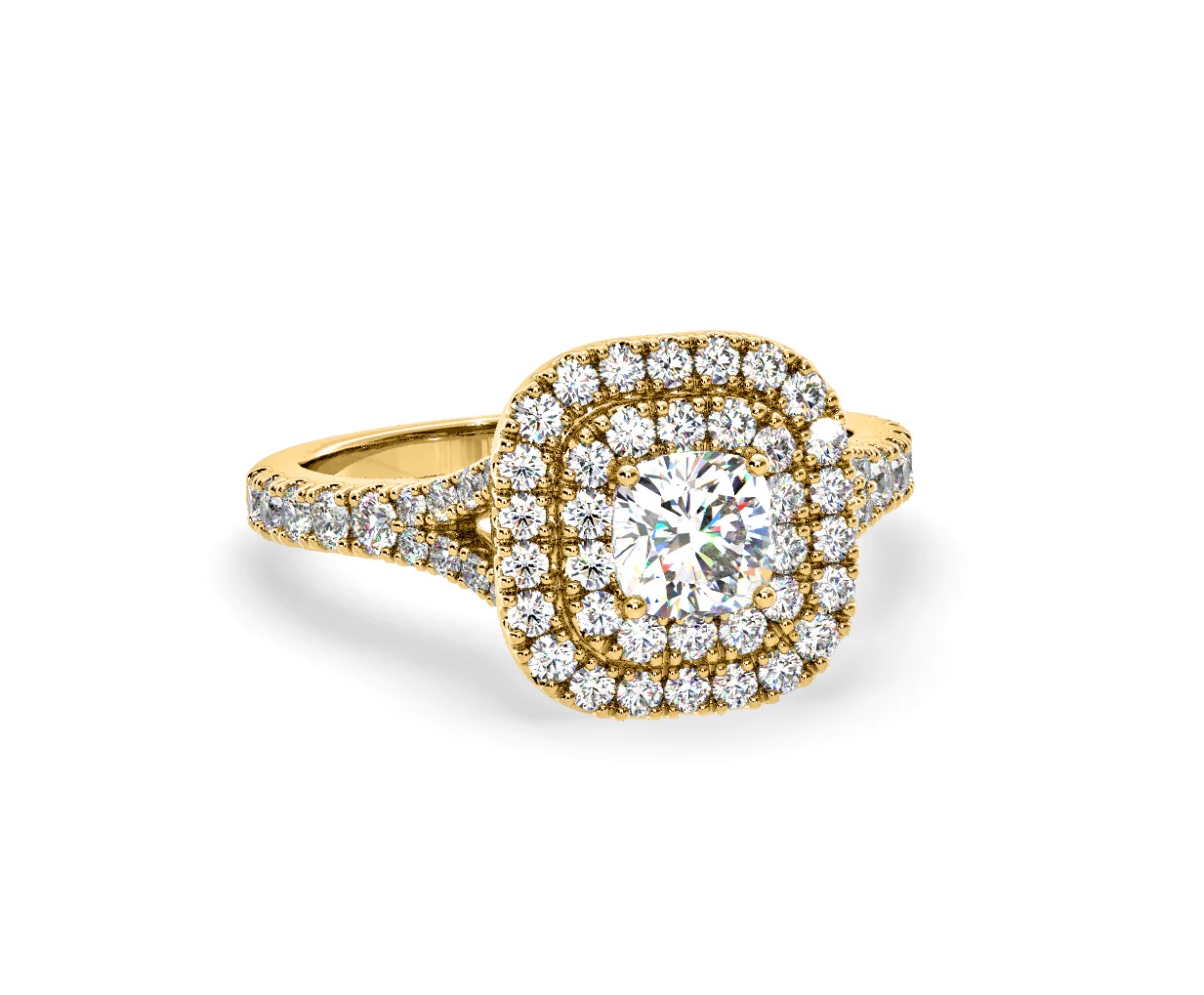 Anastasia Diamond Halo Engagement Ring in 18K Gold 1.30ct G/SI2 - Image 164