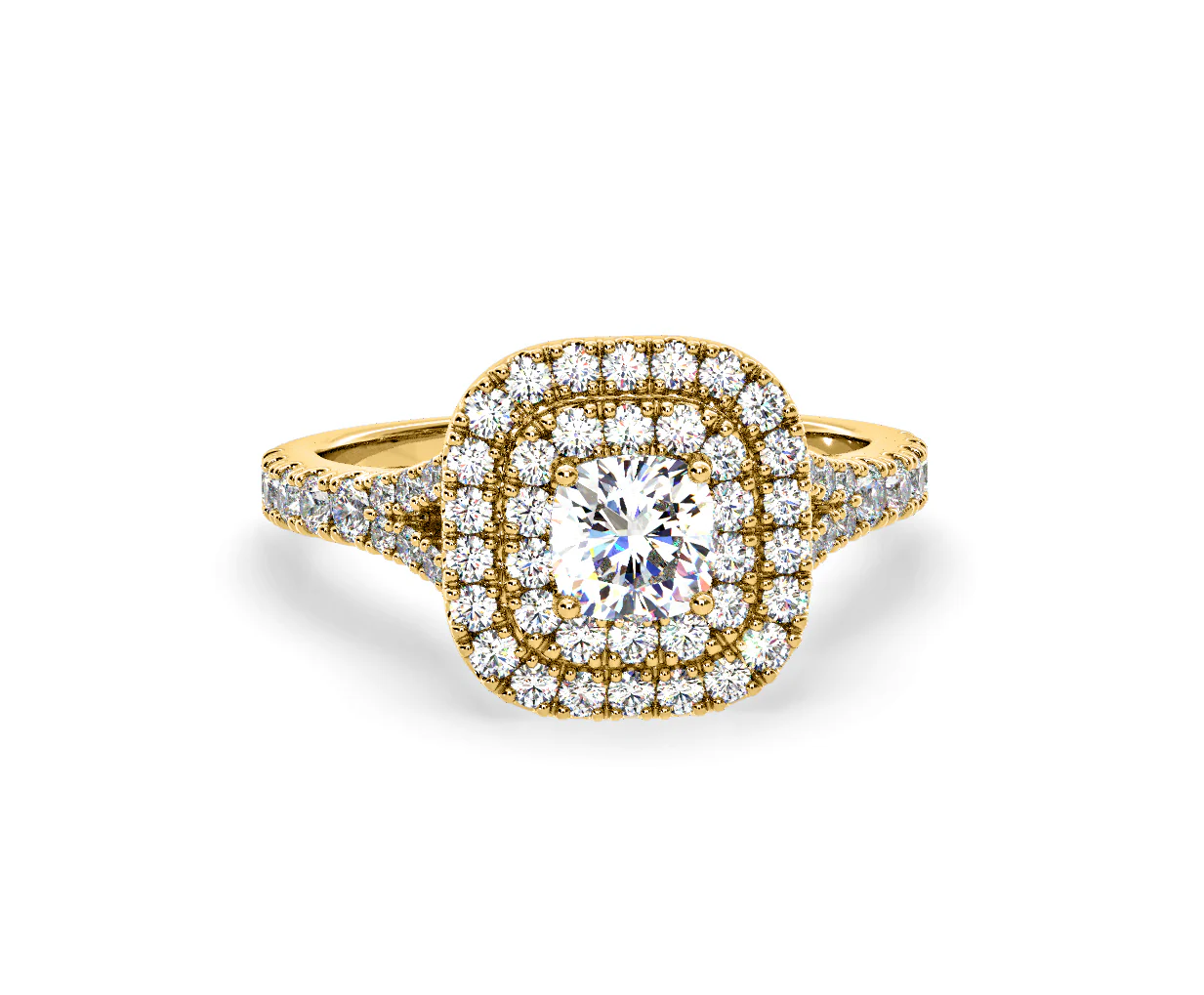 Anastasia Diamond Halo Engagement Ring in 18K Gold 1.30ct G/SI2 - Image 166