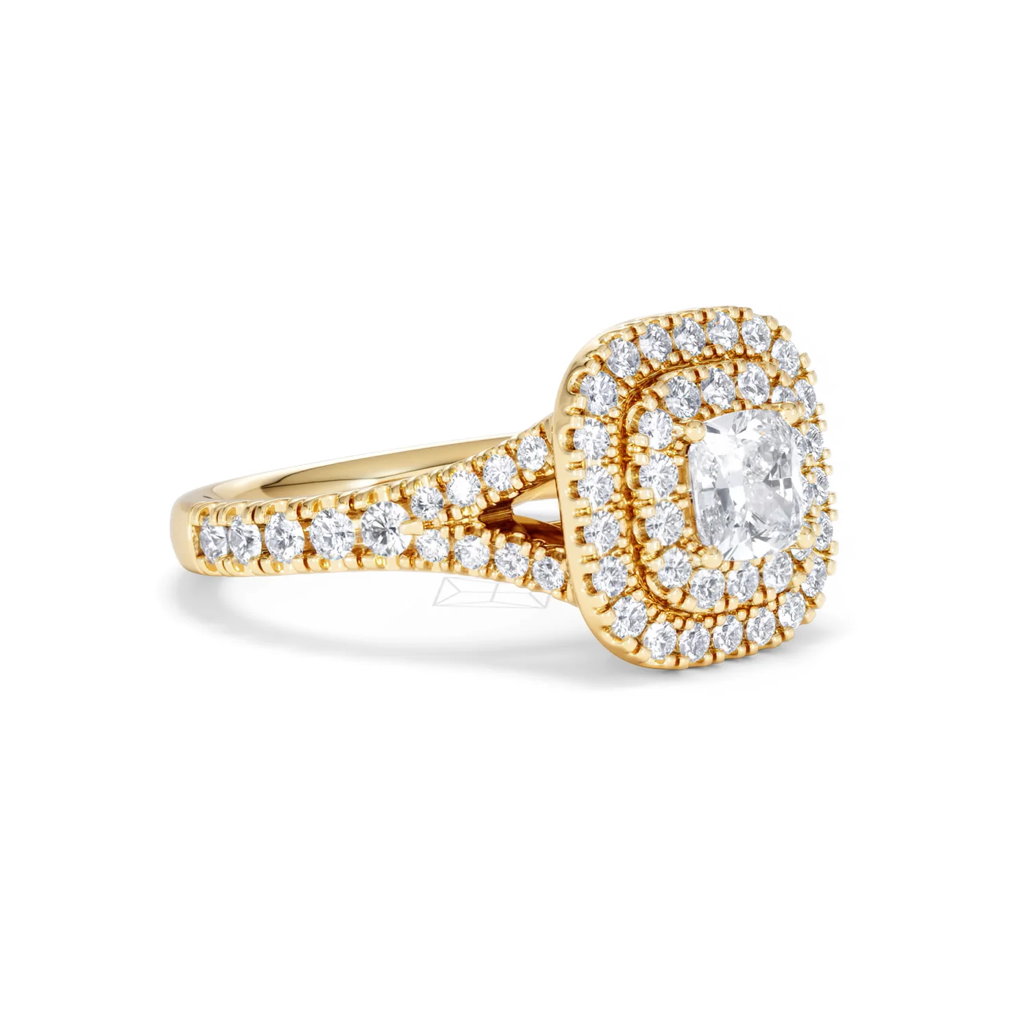 Anastasia Diamond Halo Engagement Ring in 18K Gold 1.30ct G/SI2 - Image 17