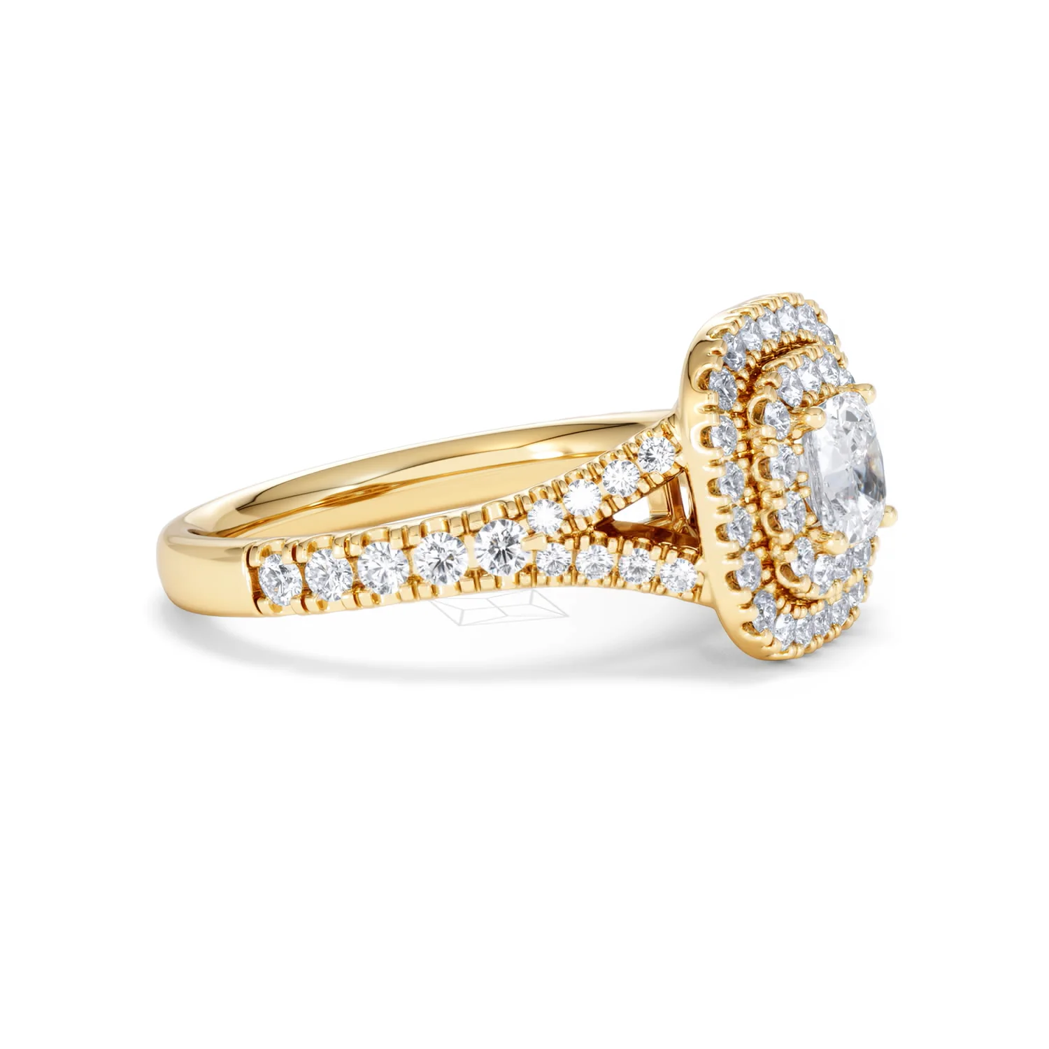 Anastasia Diamond Halo Engagement Ring in 18K Gold 1.30ct G/SI2 - Image 22