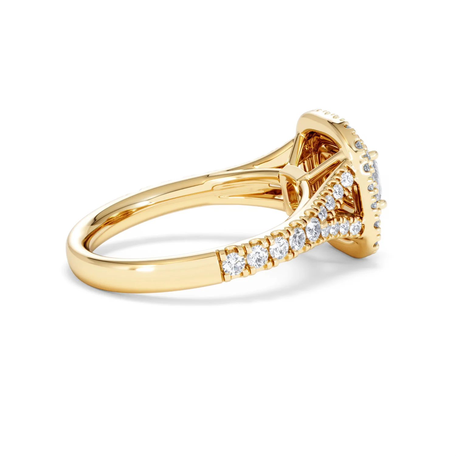 Anastasia Diamond Halo Engagement Ring in 18K Gold 1.30ct G/SI2 - Image 33