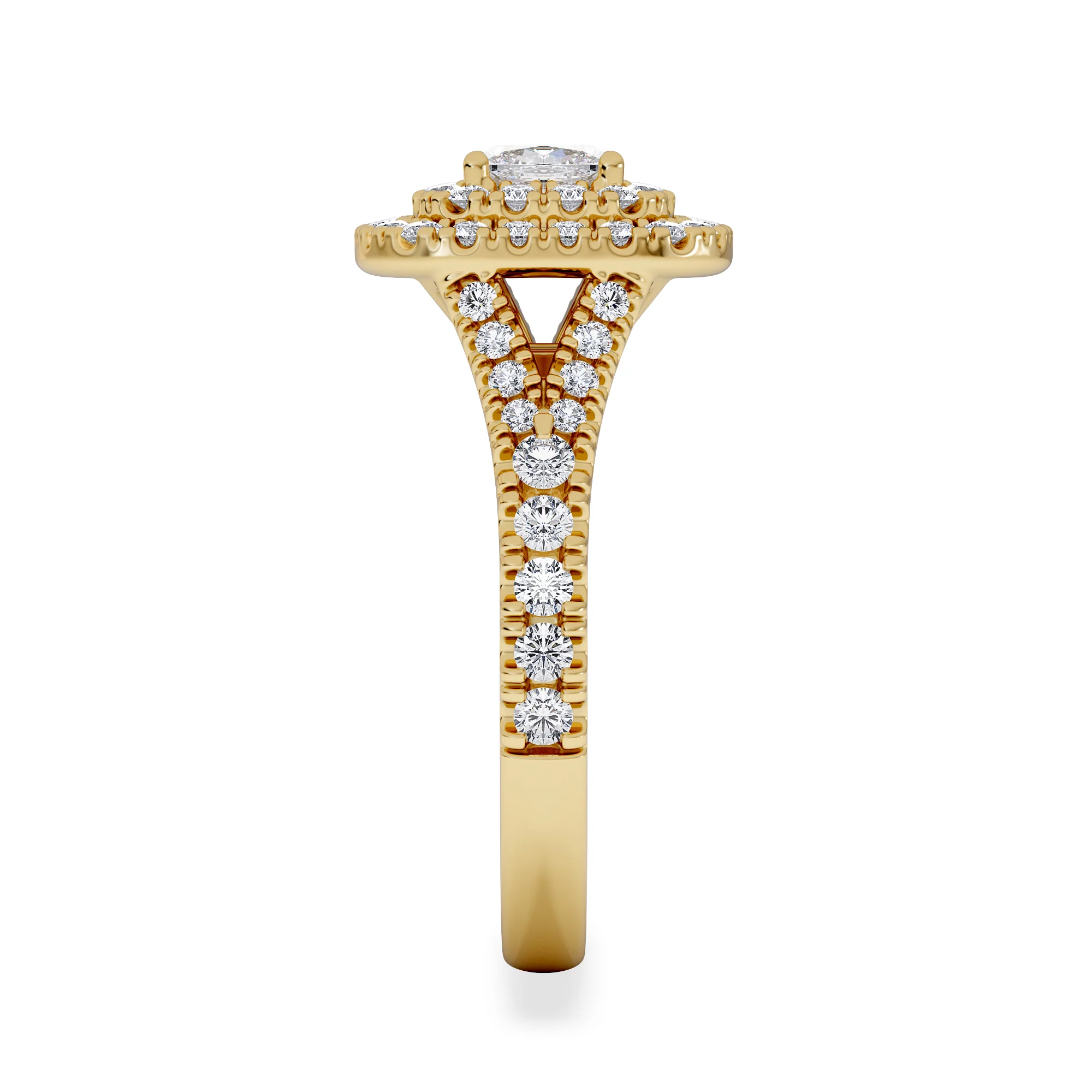 Anastasia Diamond Halo Engagement Ring in 18K Gold 1.30ct G/SI2 - Image 5