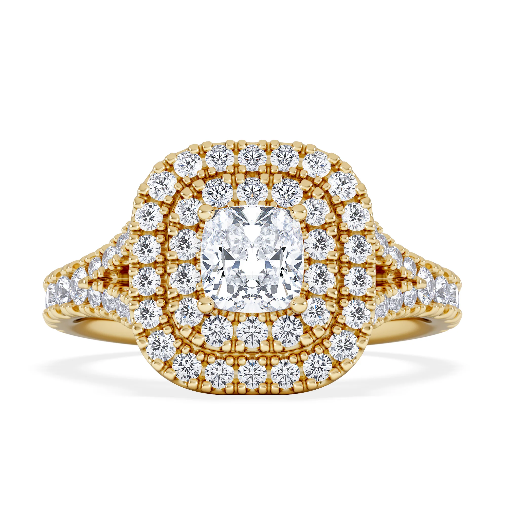 Anastasia Diamond Halo Engagement Ring in 18K Gold 1.30ct G/SI2 - Image 6
