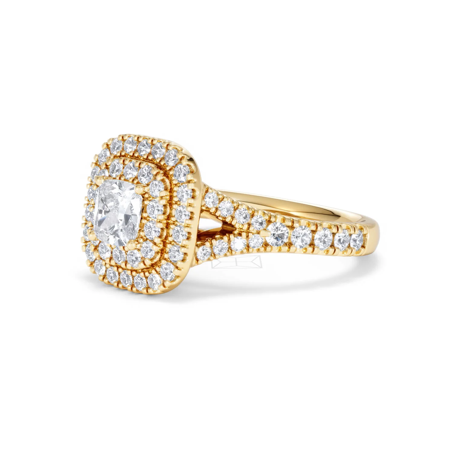 Anastasia Diamond Halo Engagement Ring in 18K Gold 1.30ct G/SI2 - Image 78