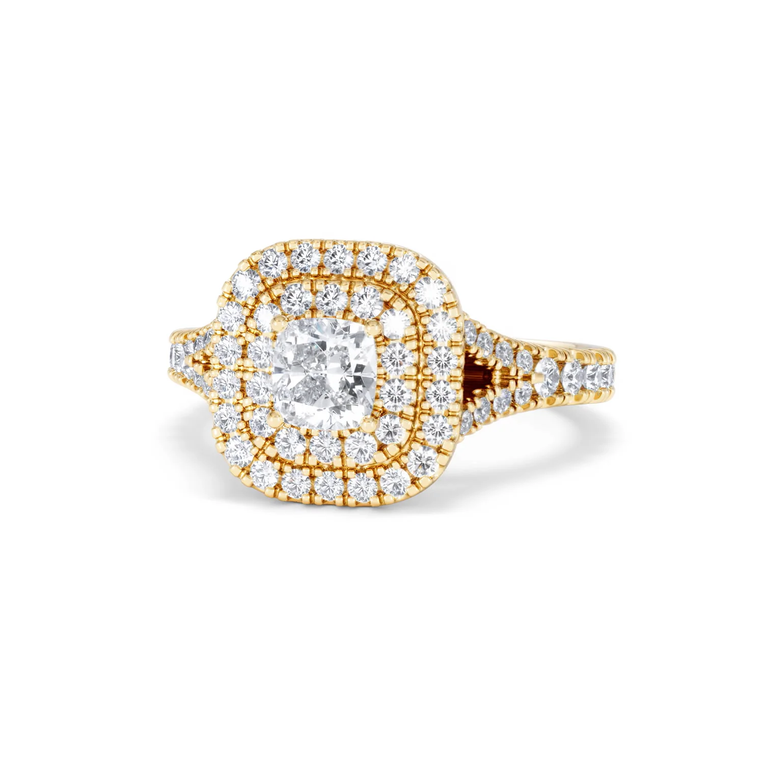 Anastasia Diamond Halo Engagement Ring in 18K Gold 1.30ct G/SI2 - Image 85
