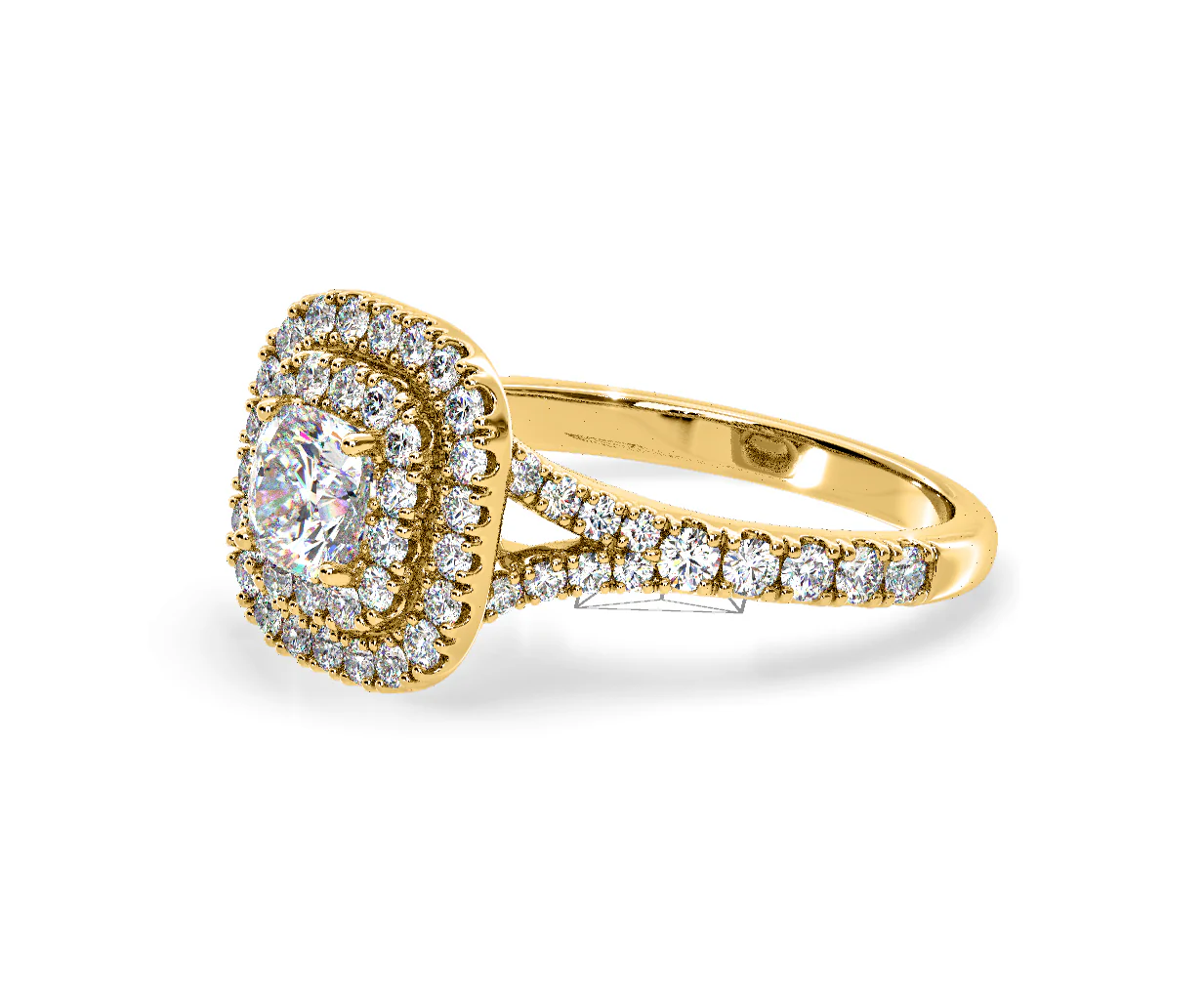Anastasia Diamond Halo Engagement Ring in 18K Gold 1.30ct G/SI2 - Image 99