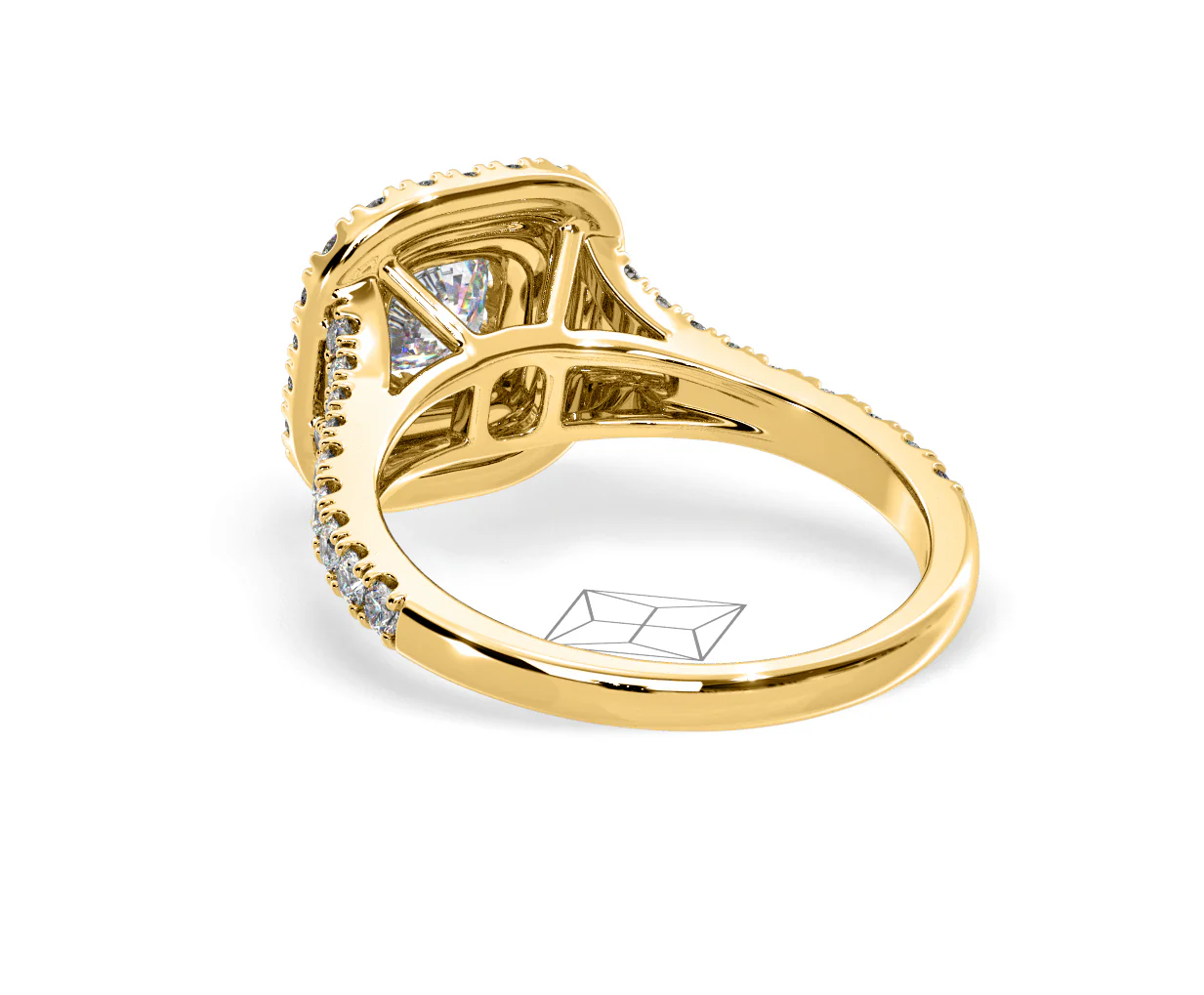 Anastasia Diamond Halo Engagement Ring in 18K Gold 1.30ct G/VS2 - Image 121