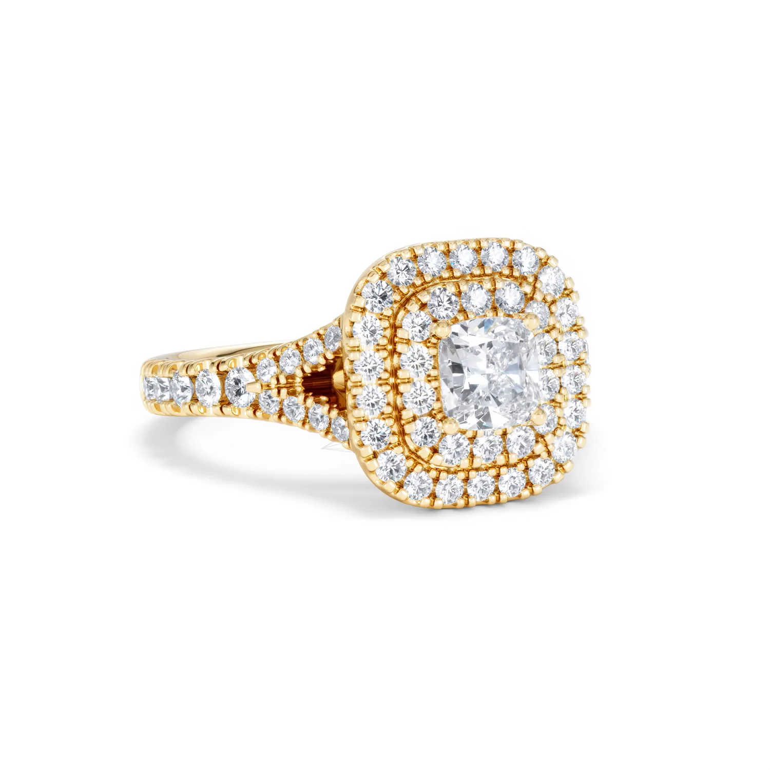 Anastasia Diamond Halo Engagement Ring in 18K Gold 1.30ct G/VS2 - Image 13