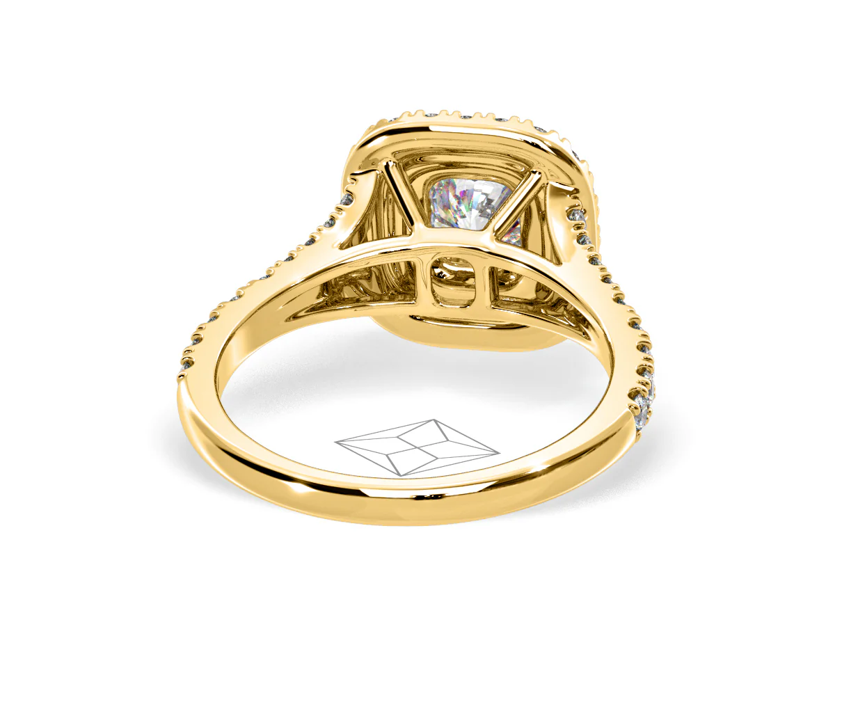 Anastasia Diamond Halo Engagement Ring in 18K Gold 1.30ct G/VS2 - Image 130