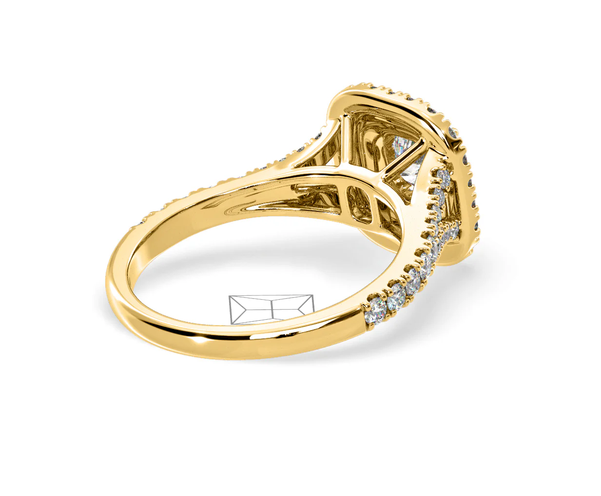 Anastasia Diamond Halo Engagement Ring in 18K Gold 1.30ct G/VS2 - Image 137