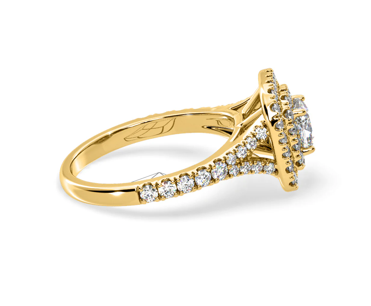 Anastasia Diamond Halo Engagement Ring in 18K Gold 1.30ct G/VS2 - Image 147