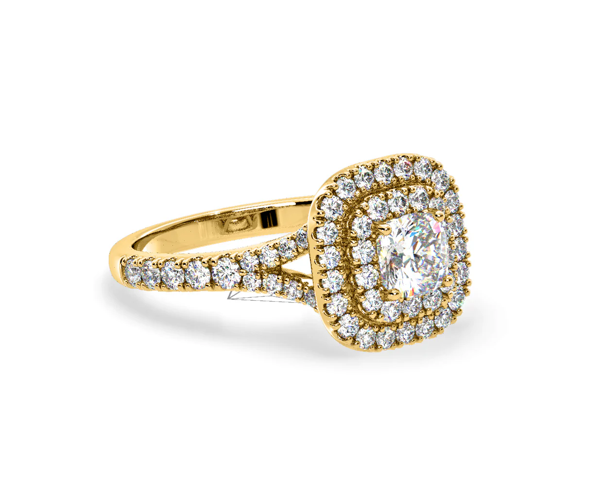 Anastasia Diamond Halo Engagement Ring in 18K Gold 1.30ct G/VS2 - Image 159