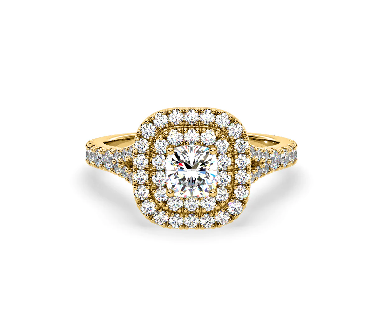 Anastasia Diamond Halo Engagement Ring in 18K Gold 1.30ct G/VS2 - Image 167