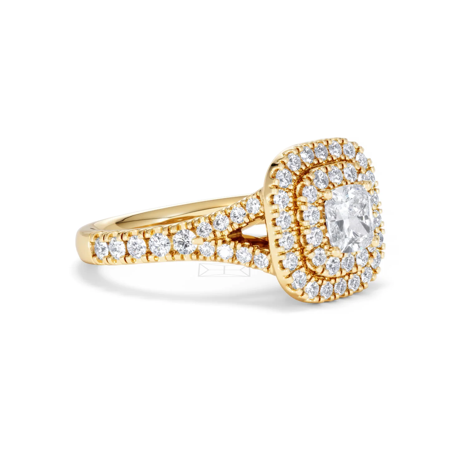 Anastasia Diamond Halo Engagement Ring in 18K Gold 1.30ct G/VS2 - Image 18