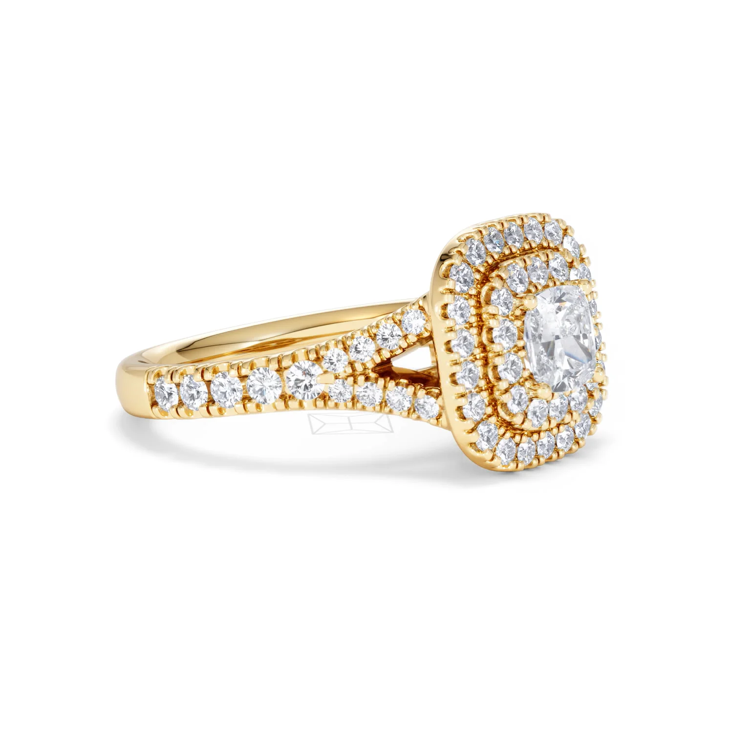 Anastasia Diamond Halo Engagement Ring in 18K Gold 1.30ct G/VS2 - Image 19