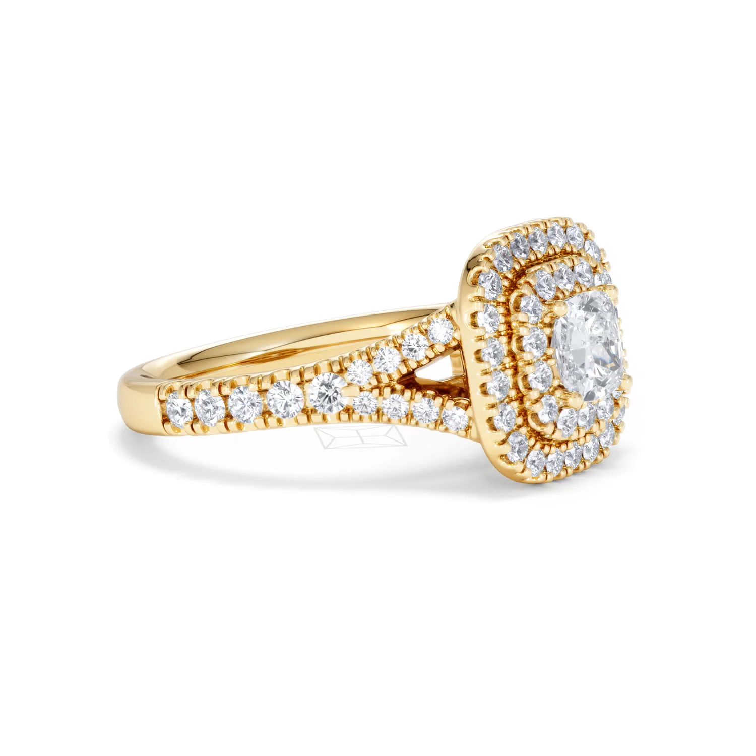 Anastasia Diamond Halo Engagement Ring in 18K Gold 1.30ct G/VS2 - Image 20