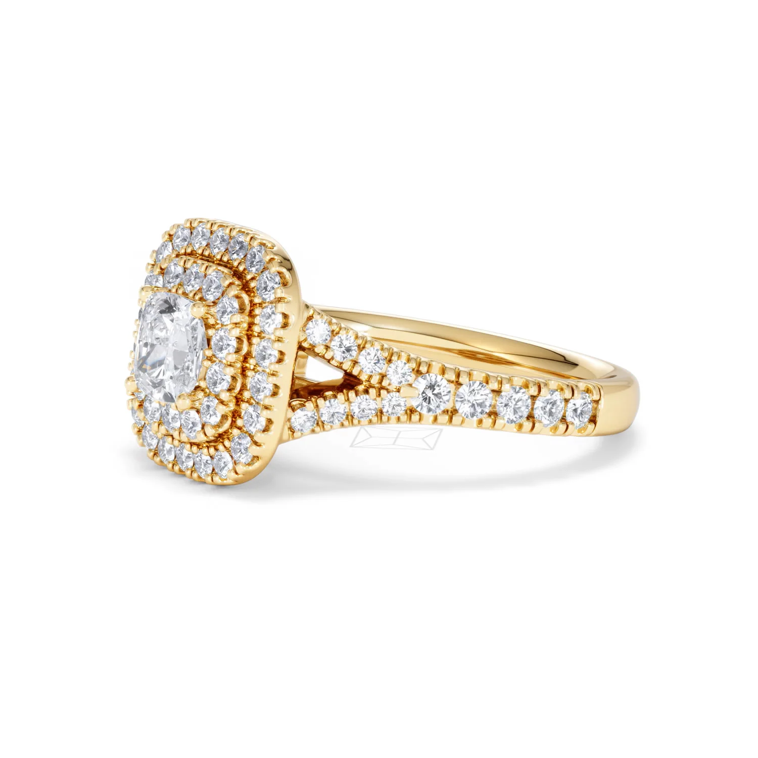 Anastasia Diamond Halo Engagement Ring in 18K Gold 1.30ct G/VS2 - Image 76