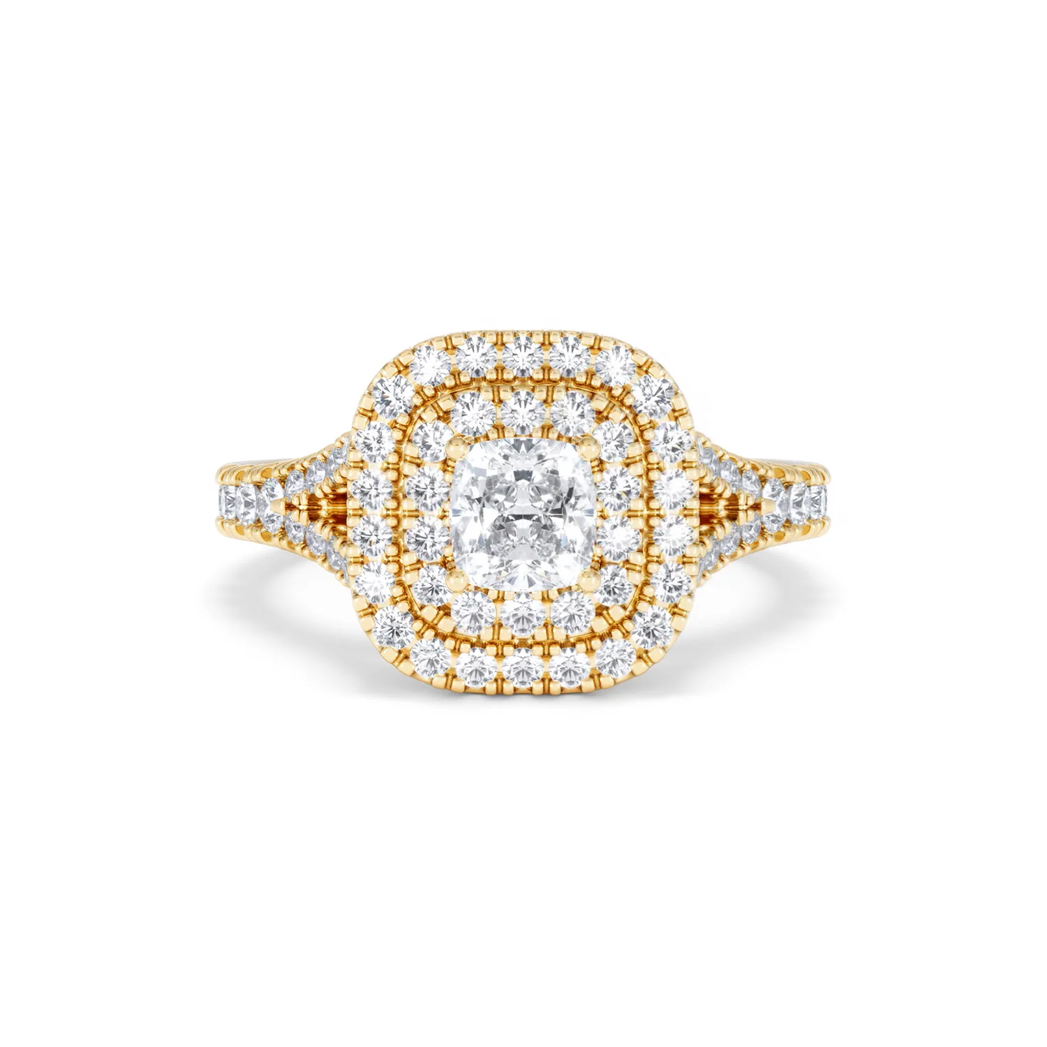 Anastasia Diamond Halo Engagement Ring in 18K Gold 1.30ct G/VS2 - Image 8