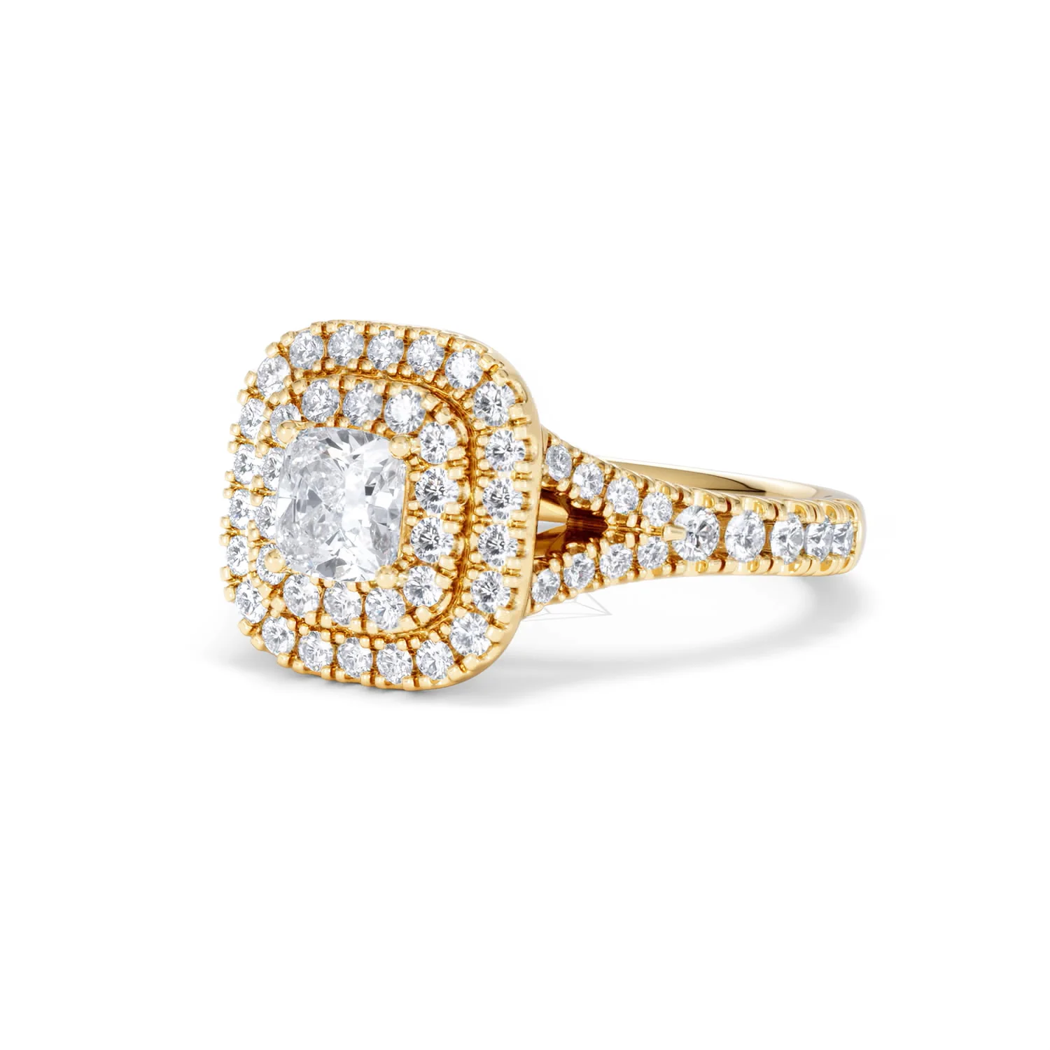 Anastasia Diamond Halo Engagement Ring in 18K Gold 1.30ct G/VS2 - Image 81