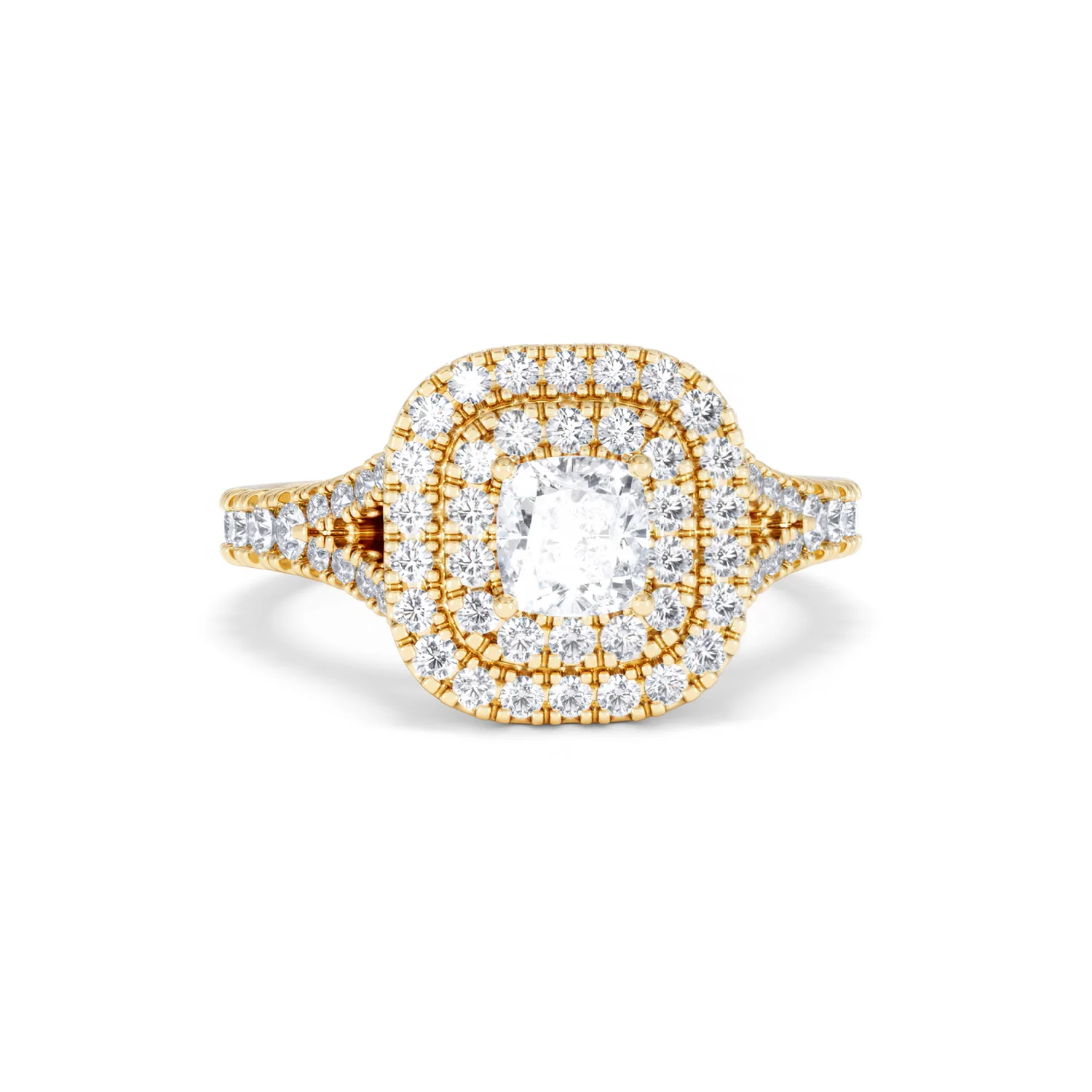 Anastasia Diamond Halo Engagement Ring in 18K Gold 1.30ct G/VS2 - Image 9
