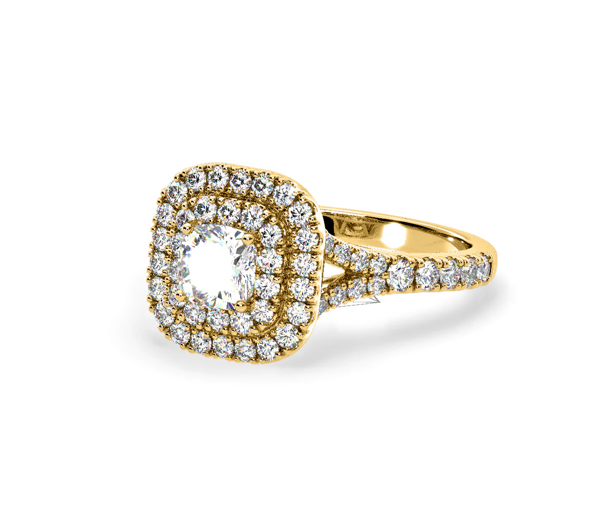Anastasia Diamond Halo Engagement Ring in 18K Gold 1.30ct G/VS2 - Image 94