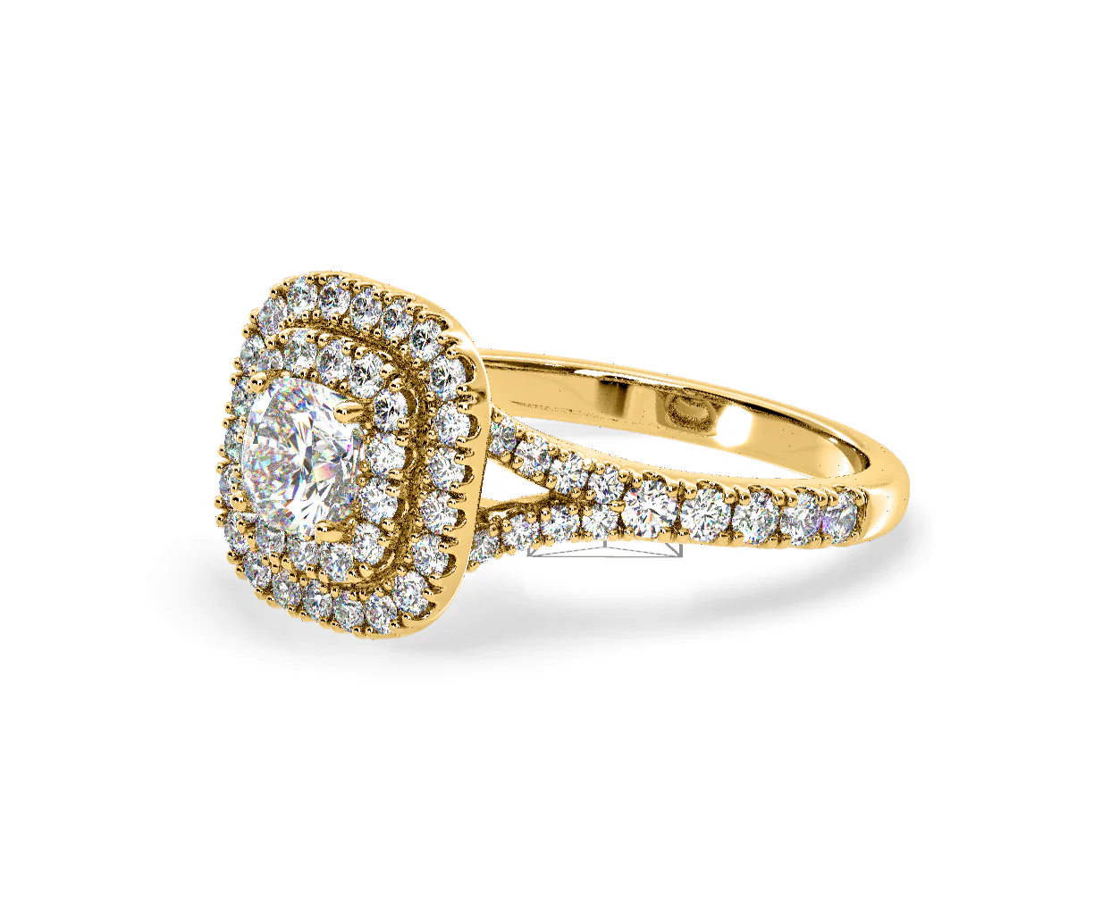 Anastasia Diamond Halo Engagement Ring in 18K Gold 1.30ct G/VS2 - Image 98