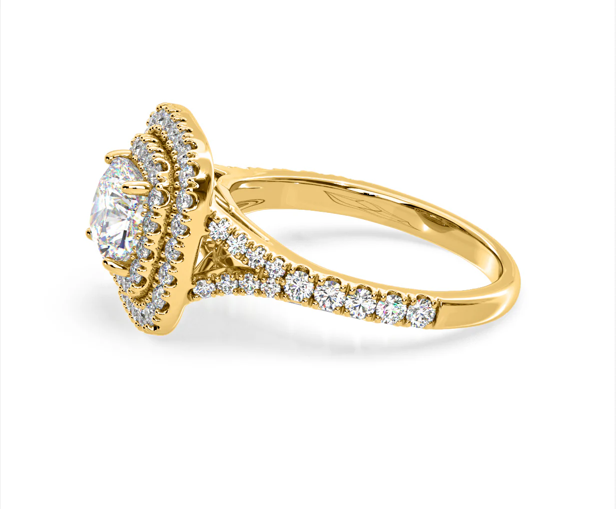 Anastasia GIA Diamond Halo Engagement Ring in 18K Gold 1.85ct G/VS2 - Image 105